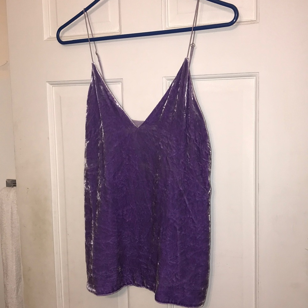 Distressed Velvet going-out top